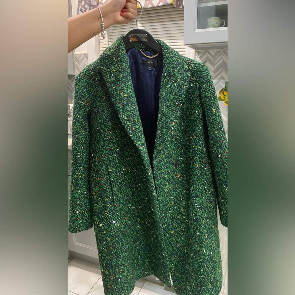 J.crew twilled coat ,Authentic,satin silk inside,perfect condition lightly worn.